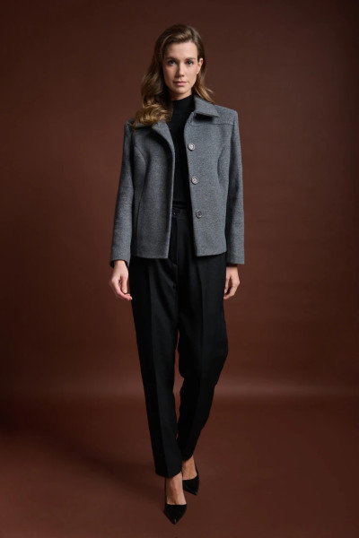 FIBES ΓΥΝΑΙΚΕΙΟ ΣΑΚΑΚΙ ΚΟΝΤΟ ΣΕ ΚΟΜΨΗ ΓΡΑΜΜΗ VELOUR ΓΚΡΙ 01-6173