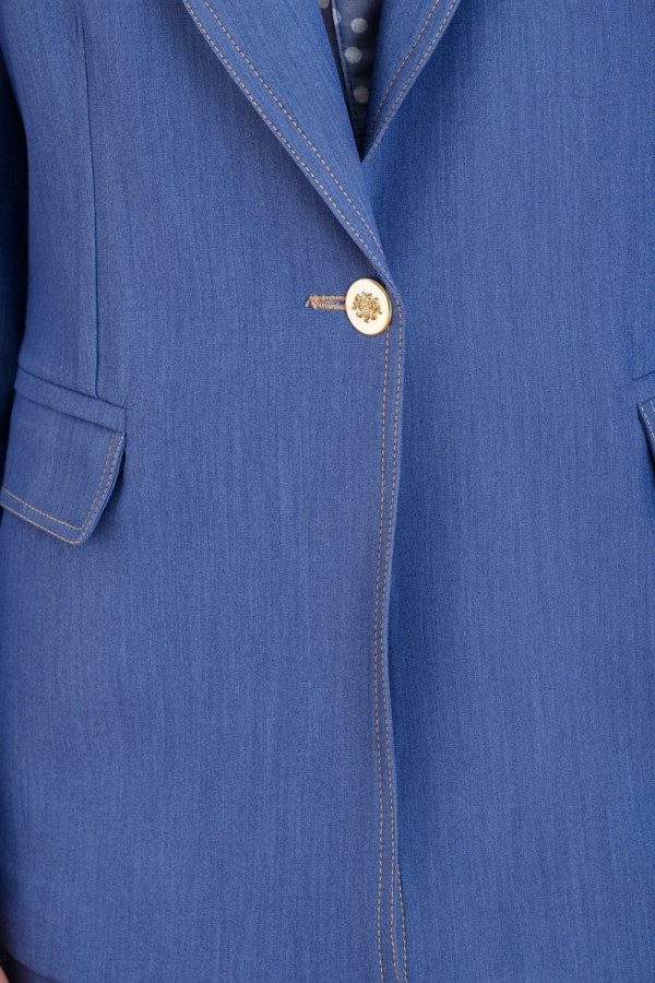 DERPOULI ΓΥΝΑΙΚΕΙΟ ΣΑΚΑΚΙ ΜΕΣΑΤΟ ΜΕ ΠΕΤΟ ΚΑΙ ΡΑΦΕΣ DENIM 1.21.38987