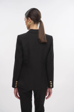 FIBES ΓΥΝΑΙΚΕΙΟ ΣΑΚΑΚΙ BLAZER ΜΟΝΟΚΟΥΜΠΟ ΜΑΥΡΟ 01-6102