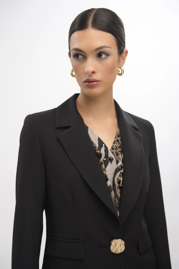 FIBES ΓΥΝΑΙΚΕΙΟ ΣΑΚΑΚΙ BLAZER ΜΟΝΟΚΟΥΜΠΟ ΜΑΥΡΟ 01-6102