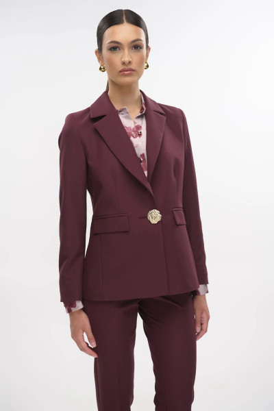 FIBES ΓΥΝΑΙΚΕΙΟ ΣΑΚΑΚΙ BLAZER ΜΟΝΟΚΟΥΜΠΟ ΜΠΟΡΝΤΟ 01-6102