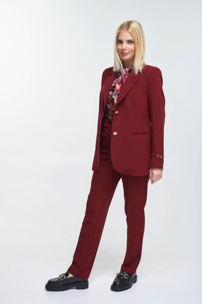 FIBES  ΓΥΝΑΙΚΕΙΟ ΣΑΚΑΚΙ ΜΕ ΠΕΤΟ ΜΕΣΑΤΟ ΚΡΕΠ BURGUNDY 01-5853