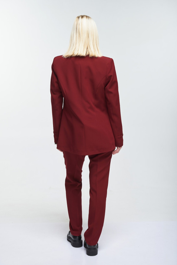 FIBES  ΓΥΝΑΙΚΕΙΟ ΣΑΚΑΚΙ ΜΕ ΠΕΤΟ ΜΕΣΑΤΟ ΚΡΕΠ BURGUNDY 01-5853