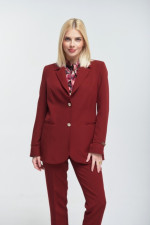 FIBES  ΓΥΝΑΙΚΕΙΟ ΣΑΚΑΚΙ ΜΕ ΠΕΤΟ ΜΕΣΑΤΟ ΚΡΕΠ BURGUNDY 01-5853
