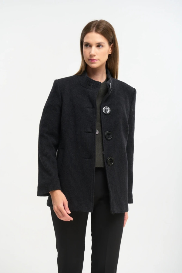 FIBES ΓΥΝΑΙΚΕΙΟ ΣΑΚΑΚΙ ΚΟΝΤΟ ΜΕ ΡΙΓΕ ΥΦΗ ΜΑΥΡΟ 01-6149 FIBES ΓΥΝΑΙΚΕΙΟ ΣΑΚΑΚΙ ΚΟΝΤΟ ΜΕ ΡΙΓΕ ΥΦΗ ΜΑΥΡΟ 01-6149