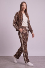 Γυναικείο σετ φόρμας I Got You μαύρο leopard print με λευκές ρίγες 1.50.25010 Γυναικείο σετ φόρμας I Got You μαύρο leopard print με λευκές ρίγες 1.50.25010