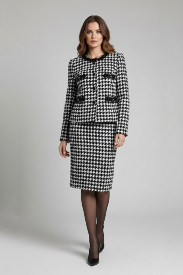 VAGIAS ΓΥΝΑΙΚΕΟ ΣΕΤ ΣΑΚΑΚΙ ΤΥΠΟΥ ΣΑΝΕΛ ΜΕ ΦΟΥΣΤΑ PIED DE POULE ΜΑΥΡΟ 4535-430-22 VAGIAS ΓΥΝΑΙΚΕΟ ΣΕΤ ΣΑΚΑΚΙ ΤΥΠΟΥ ΣΑΝΕΛ ΜΕ ΦΟΥΣΤΑ PIED DE POULE ΜΑΥΡΟ 4535-430-22