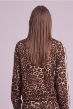 Γυναικείο σετ φόρμας I Got You μαύρο leopard print με λευκές ρίγες 1.50.25010 Γυναικείο σετ φόρμας I Got You μαύρο leopard print με λευκές ρίγες 1.50.25010