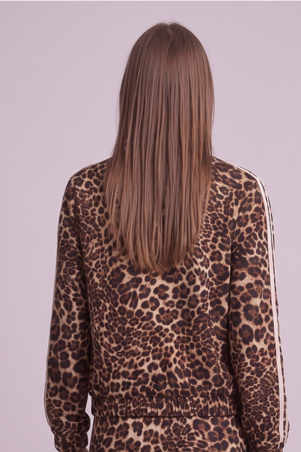 Γυναικείο σετ φόρμας I Got You μαύρο leopard print με λευκές ρίγες 1.50.25010 Γυναικείο σετ φόρμας I Got You μαύρο leopard print με λευκές ρίγες 1.50.25010