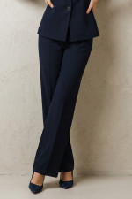 Γυναικείο σετ μπλε με αμάνικο γιλέκο & ίσιο παντελόνι  Derpouli - 39298-39289