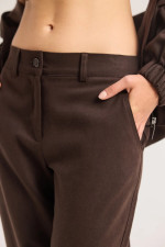 Γυναικείο σετ Enzzo καφέ με cropped bomber jacket και barrel παντελόνι 262150-262151 Γυναικείο σετ Enzzo καφέ με cropped bomber jacket και barrel παντελόνι 262150-262151
