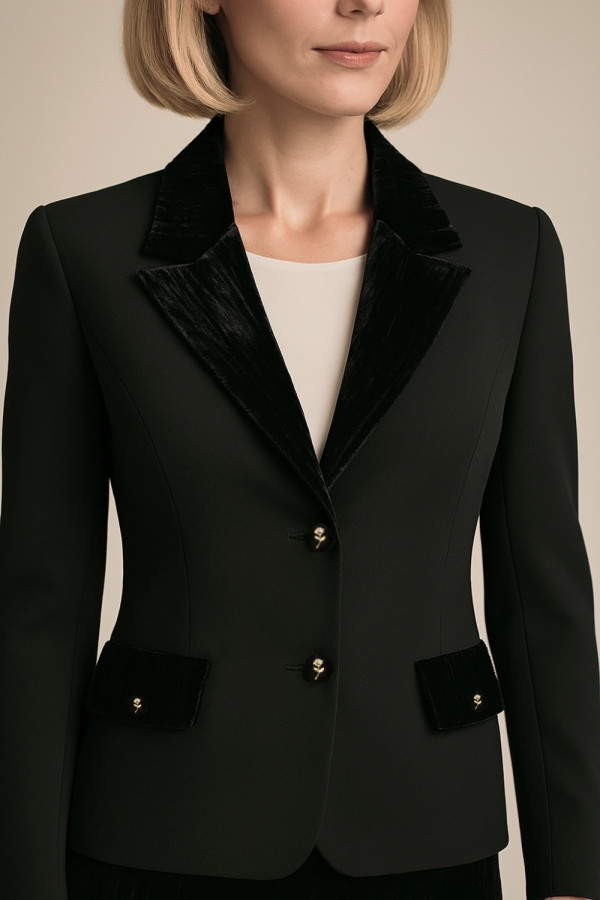 VAGIAS ΓΥΝΑΙΚΕΙΟ ΣΕΤ ΣΑΚΑΚΙ ΚΡΕΠ ΜΕ ΛΕΠΤΟΜΕΡΕΙΕΣ ΒΕΛΟΥΔΟ ΜΑΥΡΟ 4530-430-10