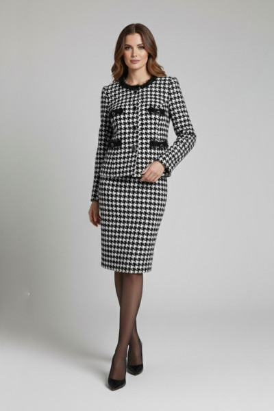 VAGIAS ΓΥΝΑΙΚΕΟ ΣΕΤ ΣΑΚΑΚΙ ΤΥΠΟΥ ΣΑΝΕΛ ΜΕ ΦΟΥΣΤΑ PIED DE POULE ΜΑΥΡΟ 4535-430-22 VAGIAS ΓΥΝΑΙΚΕΟ ΣΕΤ ΣΑΚΑΚΙ ΤΥΠΟΥ ΣΑΝΕΛ ΜΕ ΦΟΥΣΤΑ PIED DE POULE ΜΑΥΡΟ 4535-430-22