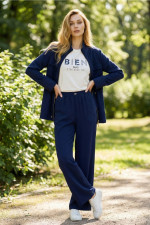 DERPOULI ΓΥΝΑΙΚΕΙΟ ΣΕΤ ΖΑΚΕΤΑ ΜΕ ΠΑΝΤΕΛΟΝΙ ΜΠΛΕ 1.22.39287-39286