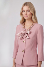 Γυναικείο κοστούμι Vagias πουδρα με αλυσιδακι και φιόγκο 5525-597-10