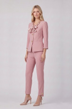 Γυναικείο κοστούμι Vagias πουδρα με αλυσιδακι και φιόγκο 5525-597-10