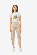 ENZZO ΓΥΝΑΙΚΕΙΑ ΜΠΛΟΥΖΑ T-SHIRT ΒΑΜΒΑΚΕΡΗ ΜΕ ΤΥΠΩΜΑ MARTINA ΛΕΥΚΟ 251164