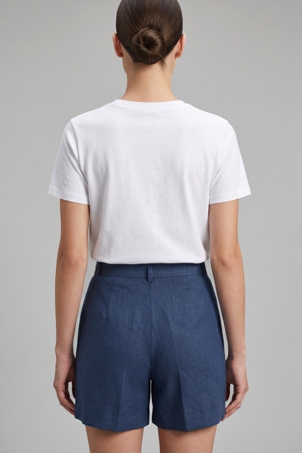 Γυναικείο t-shirt λευκό με floral ροζ τύπωμα και στρας 26-100-BF
