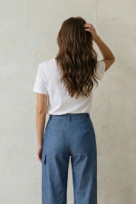 Γυναικείο T-shirt λευκό βαμβακερό με μοτίβα φιόγκων – Derpouli