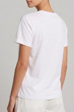 Γυναικείο t-shirt Derpouli λευκό με fashion τύπωμα 1.10.39-60052