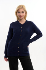 FIBES ΓΥΝΑΙΚΕΙΑ ΖΑΚΕΤΑ ΠΛΕΚΤΗ ΜΕ ΚΟΥΜΠΙΑ ΜΠΛΕ 05-9344