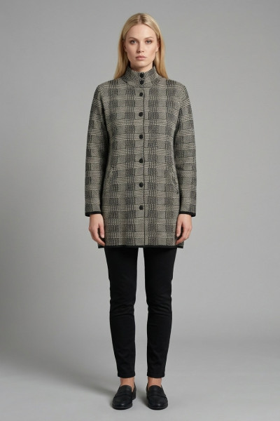 ELIN ΓΥΝΑΙΚΕΙΑ ΜΑΚΡΙΑ ΖΑΚΕΤΑ ΜΑΛΛΙΝΗ ΜΕ ΚΑΡΟ ΜΟΤΙΒΟ ΜΑΥΡΗ 021