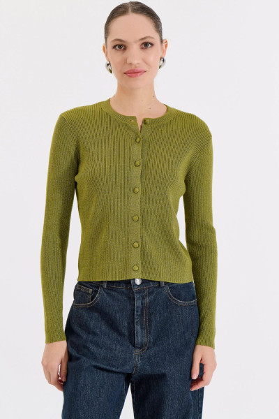 BILL COST ΓΥΝΑΙΚΕΙΑ ΠΛΕΚΤΗ ΖΑΚΕΤΑ ΛΟΥΡΕΞ ΜΕ ΚΟΥΜΠΙΑ LIME 20-131370-0