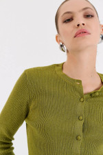 BILL COST ΓΥΝΑΙΚΕΙΑ ΠΛΕΚΤΗ ΖΑΚΕΤΑ ΛΟΥΡΕΞ ΜΕ ΚΟΥΜΠΙΑ LIME 20-131370-0