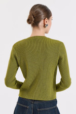 BILL COST ΓΥΝΑΙΚΕΙΑ ΠΛΕΚΤΗ ΖΑΚΕΤΑ ΛΟΥΡΕΞ ΜΕ ΚΟΥΜΠΙΑ LIME 20-131370-0