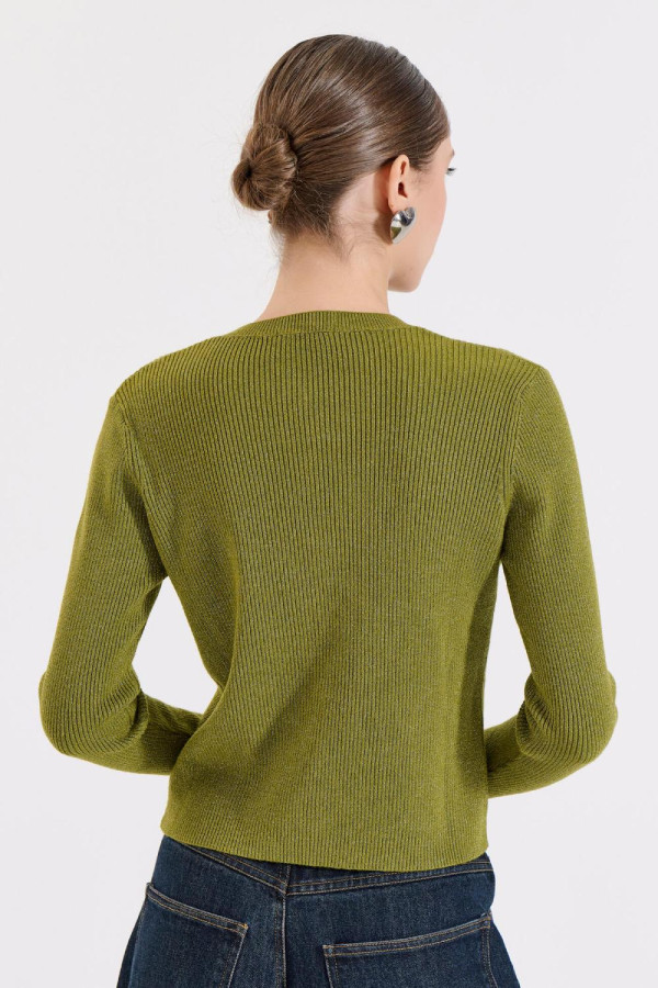 BILL COST ΓΥΝΑΙΚΕΙΑ ΠΛΕΚΤΗ ΖΑΚΕΤΑ ΛΟΥΡΕΞ ΜΕ ΚΟΥΜΠΙΑ LIME 20-131370-0