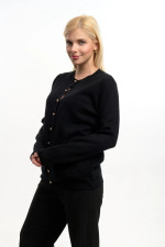 FIBES ΓΥΝΑΙΚΕΙΑ ΖΑΚΕΤΑ ΠΛΕΚΤΗ ΜΕ ΚΟΥΜΠΙΑ ΜΑΥΡΟ 05-9344