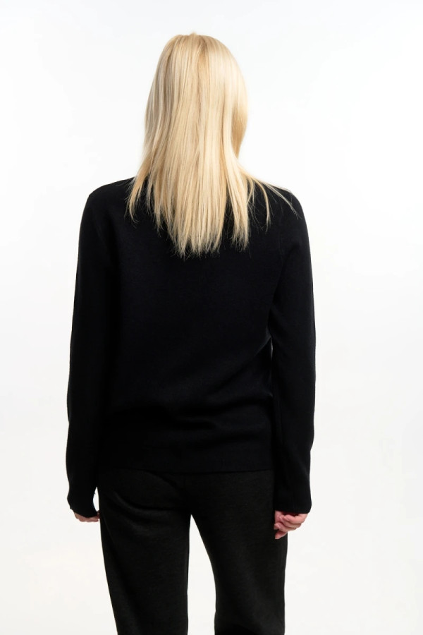 FIBES ΓΥΝΑΙΚΕΙΑ ΖΑΚΕΤΑ ΠΛΕΚΤΗ ΜΕ ΚΟΥΜΠΙΑ ΜΑΥΡΟ 05-9344