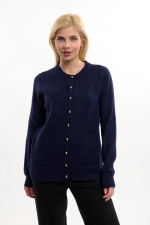 FIBES ΓΥΝΑΙΚΕΙΑ ΖΑΚΕΤΑ ΠΛΕΚΤΗ ΜΕ ΚΟΥΜΠΙΑ ΜΠΛΕ 05-9344