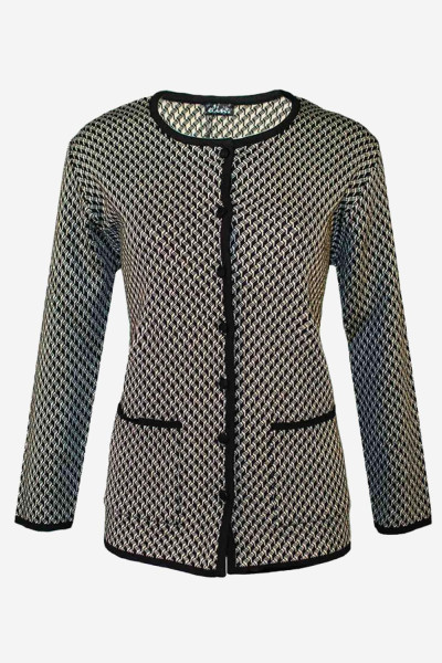 ELIN ΓΥΝΑΙΚΕΙΑ ΖΑΚΕΤΑ ΚΛΑΣΣΙΚΗ ΣΕ ΜΑΛΛΙΝΗ ΠΛΕΞΗ ΕΜΠΡΙΜΕ ΜΑΥΡΟ 019