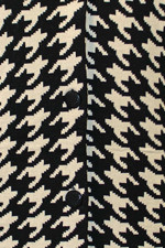 ELIN ΓΥΝΑΙΚΕΙΑ ΠΛΕΚΤΗ ΖΑΚΕΤΑ ΜΑΚΡΙΑ ΜΑΛΛΙΝΗ PIED DE POULE ΜΑΥΡΟ 401